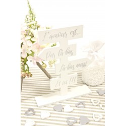 TOTEM DECO TABLE ARGENT