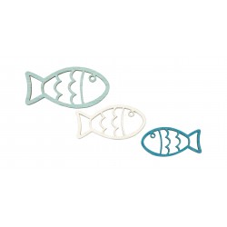 POISSONS BOIS DECO x10