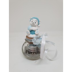 POT PARRAIN OURSON BLEU