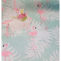 CHEMIN DE TABLE FLAMANT ROSE